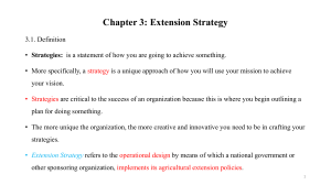 Agricultural Extension Strategy Chapter