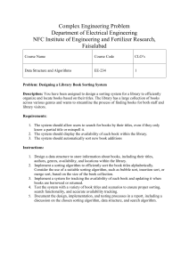 Library Book Sorting System Design - Data Structures Project