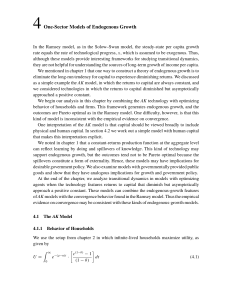 One-Sector Models of Endogenous Growth - Economic Theory
