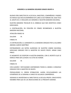 Honores a la Bandera - Segundo Grado Grupo A