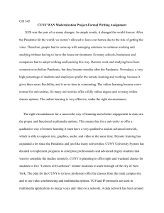 CUNY WAN Modernization Project: Formal Writing Assignment