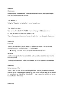 Excel Functions Exam: XLOOKUP, IF, Advanced Filter