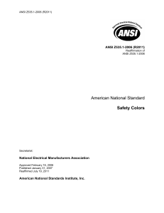 ANSI Z535.1-2006 (R2011) Safety Colors Standard