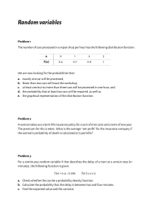 Random Variables: Probability Problems & Solutions