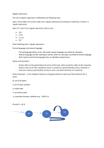 Regular Expressions and Finite Automata Basics
