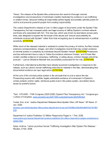 Epstein Files: Criminal Accountability Thesis