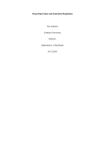 Sleep Deprivation and Emotional Regulation Research