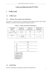 Eurocode EN 1991-2 Traffic Loads: Notional Lanes & Load Models
