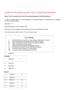 Academic Reading Sample: Traffic Physics