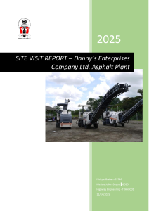 Site Visit Report: Danny's Enterprises Asphalt Plant