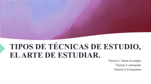 T&eacute;cnicas de Estudio: Notas, Subrayado y Esquemas