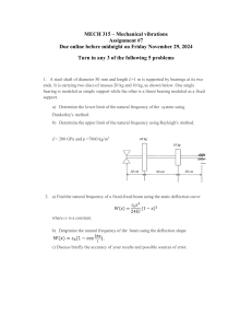 MECH 315 Mechanical Vibrations Assignment #7