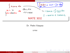 Integraci&oacute;n por partes - MATE 3032