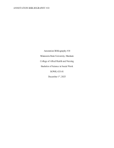 Annotation Bibliography #10: Aging Prisoners in Social Work