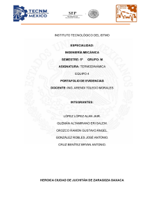 Portafolio de Evidencias: Segunda Ley de la Termodin&aacute;mica