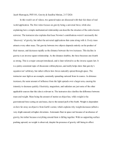 Gravity & Satellite Motion: PHY101 Notes