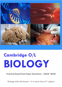 Cambridge O Level Biology Past Papers 2018-2024