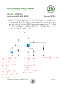 Asignaci&oacute;n de Electr&oacute;nica II: An&aacute;lisis de Circuitos Transistorizados