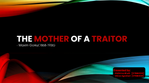 The Mother of a Traitor: Gorky's Literary Analysis