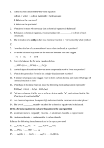 Chemistry Reaction Worksheet: Balancing & Classifying Reactions