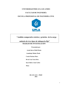 An&aacute;lisis Comparativo de Cargas Unitarias en Tabiquer&iacute;a Fija