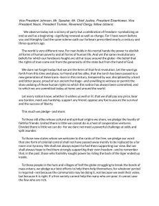 John F. Kennedy Inaugural Address