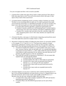 Uninformed Search Homework Assignment
