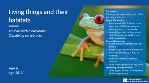 Classifying Vertebrates: Year 6 Science Presentation