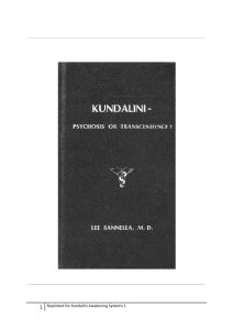 Kundalini: Psychosis or Transcendence? by Lee Sannella