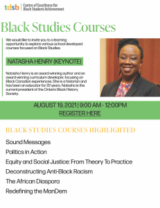 Black Studies Courses Invitation