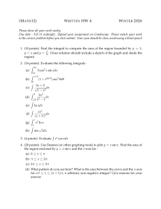 Math 12 Written HW 4: Calculus Problems