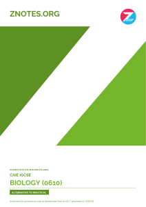 IGCSE Biology Practical Revision Notes