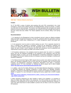 WSH Alert: Workers Killed by Acid Burns (2009)