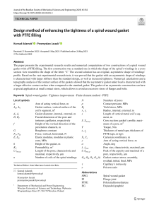 Enhancing Tightness of Spiral Wound Gaskets with PTFE Filling