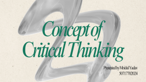 Concept of Critical Thinking: Key Principles & Standards