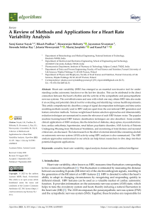 Review of Heart Rate Variability Analysis Methods & Applications