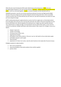 Demand and Supply Economics Basics