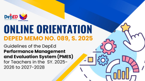 DepEd Memo 089, S. 2025: PMES Guidelines for Teachers