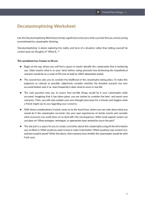 Decatastrophizing Worksheet: Manage Catastrophic Thinking