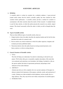 Scientific Articles: Structure, Types, and Writing Guide