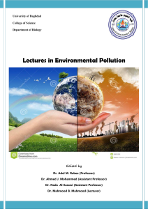 Lectures in Environmental Pollution - University of Baghdad