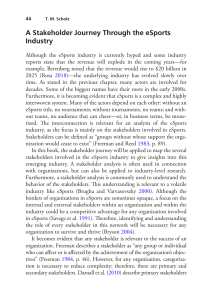 Stakeholder Journey Through eSports Industry