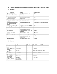Dosimetry & QC Equipment for EBRT at Black Lion Hospital