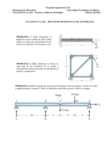 Taller de Resistencia de Materiales: Problemas de Ingenier&iacute;a Civil
