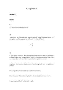 Assignment 1: Vibrations & Springs Answers