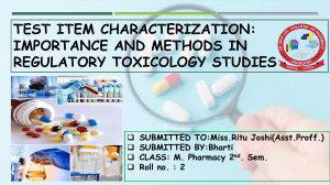 Test Item Characterization: Importance & Methods in Regulatory Toxicology