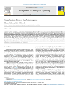 Ground-Motion Effects on Liquefaction Response | Soil Dynamics & Earthquake Eng