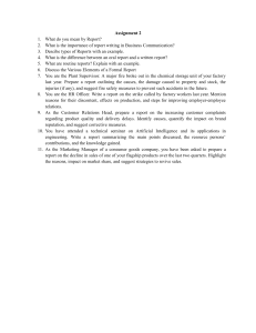 Assignment 2: Report Writing Questions