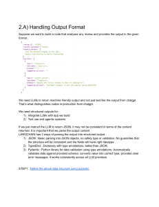 Handling Output Format in LLM Applications