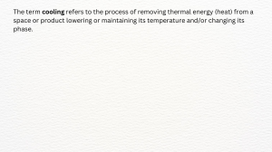 Cooling and Heat Transfer: Differential Equations & Applications